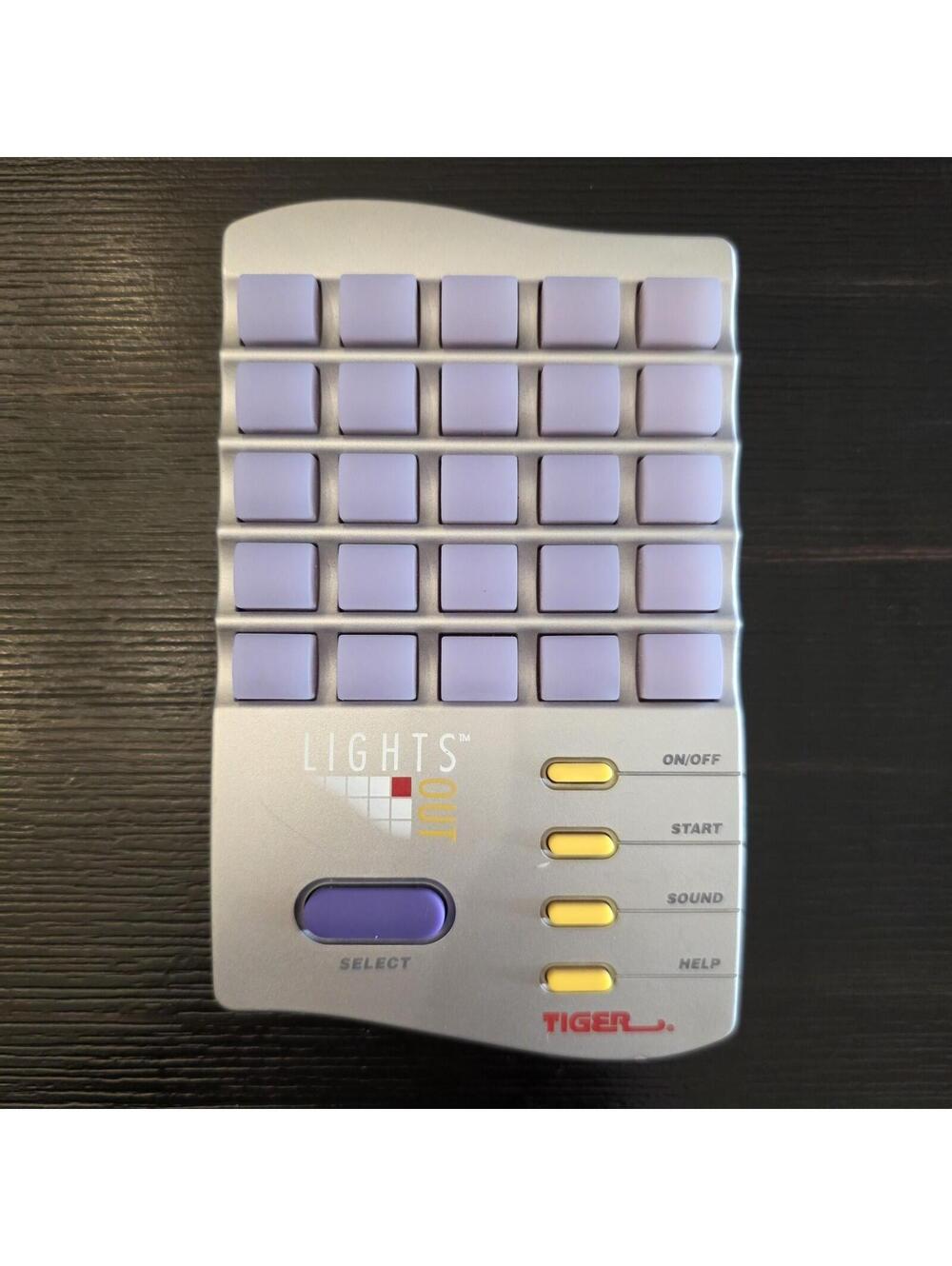Vtg 1995 Tiger Electronics Lights Out Handheld Electronic Puzzle Tested Working
